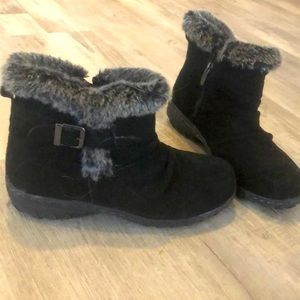Faux fur boots, barely worn, very cozy!